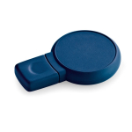 Memoria USB su misura con forma circolare e finitura gommata color blu