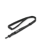 Lanyard USB su misura in poliestere con aggancio a un'estremità color nero vista principale