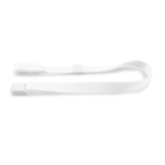 Lanyard USB su misura in poliestere con aggancio a un'estremità color bianco