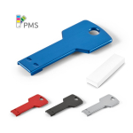USB su misura in alluminio a forma di chiave in vari colori color blu reale con scatola