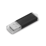 USB su misura con scocca in alluminio e cappuccio trasparente color nero