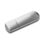 USB su misura con scocca in alluminio disponibile in cromo color argento