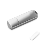 USB su misura con scocca in alluminio disponibile in cromo color argento con scatola