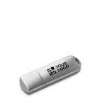USB su misura con scocca in alluminio disponibile in cromo color argento vista principale
