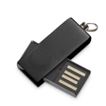 USB su misura in alluminio con clip rotante colorata color nero