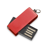 USB su misura in alluminio con clip rotante colorata color rosso