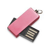 USB su misura in alluminio con clip rotante colorata color rosa