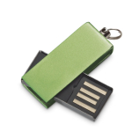 USB su misura in alluminio con clip rotante colorata color verde chiaro