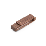 Memoria USB su misura rotante realizzata in legno di noce color legno scuro