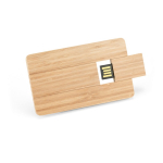 Tessera USB su misura in legno di bambù personalizzabile color naturale