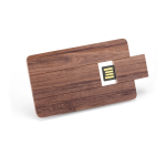 Tessera USB su misura in legno di noce personalizzabile color legno scuro