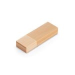 USB su misura con scocca in legno di bambù e cappuccio color naturale