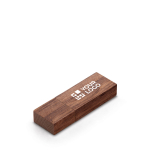 Memoria USB su misura con scocca in legno di noce e cappuccio color legno scuro vista principale