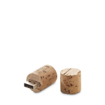 Memoria USB su misura in sughero a forma di tappo da vino color naturale vista principale