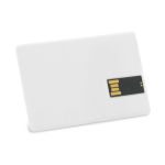 USB su misura in formato tessera interamente personalizzabile color bianco