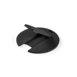 Memoria USB rotonda su misura in fibra di frumento e plastica color nero