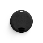 Memoria USB rotonda su misura in fibra di frumento e plastica color nero
