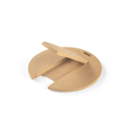 Memoria USB rotonda su misura in fibra di frumento e plastica color naturale