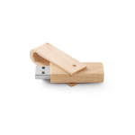 Memoria USB su misura rotante in legno di bambù o acero color legno