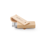 Memoria USB su misura rotante in legno di bambù o acero color legno