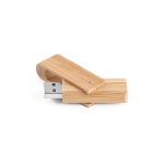 Memoria USB rotante su misura realizzata in legno di bambù color naturale