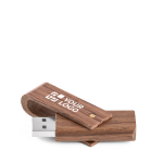 USB su misura in legno di noce interamente rotante color legno scuro vista principale