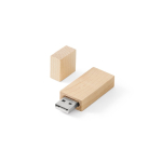 Memoria USB rotante su misura in legno di bambù o acero color legno