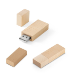 Memoria USB rotante su misura in legno di bambù o acero color legno con scatola