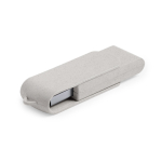 Pendrive eco rotante su misura realizzata in fibra di frumento color bianco