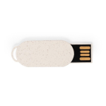 USB su misura originale e ultrasottile in paglia di frumento color naturale