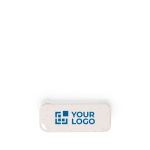 USB ecologica su misura in paglia di frumento di forma rettangolare color naturale vista area di stampa