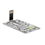 Tessera USB eco su misura in paglia di frumento ultrapiatta color beige