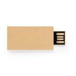 Memoria USB ecologica su misura in paglia di frumento quadrata color naturale