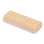 Memoria USB su misura con corpo in bambù e cappuccio color naturale