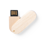USB rotante sottile su misura con scocca realizzata in legno