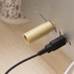 USB sostenibile cilindrica su misura in cartone riciclato color naturale