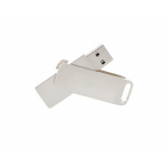 Memoria USB su misura con scocca e clip realizzate in metallo color argento