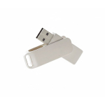 Memoria USB su misura con scocca e clip realizzate in metallo color argento