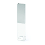USB su misura in metallo e cristallo con luce LED all'inserimento color argento