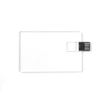 Tessera USB su misura trasparente personalizzabile su 2 lati color marrone aranciato