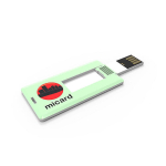 Tessera USB piccola su misura personalizzabile e ultrasottile color bianco