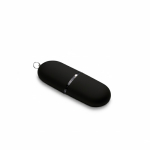 Memoria USB su misura in plastica a forma di capsula color nero