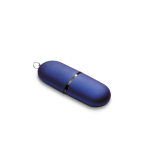 Memoria USB su misura in plastica a forma di capsula color blu