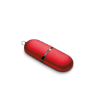 Memoria USB su misura in plastica a forma di capsula color rosso