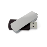 USB su misura rotante con clip in alluminio e forma rettangolare color nero