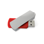 USB su misura rotante con clip in alluminio e forma rettangolare color rosso