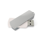 USB su misura rotante con clip in alluminio e forma rettangolare color bianco