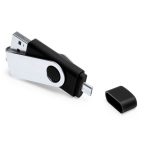 Memoria USB su misura con doppia connessione USB e Micro-USB color nero