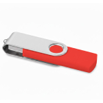 Memoria USB su misura con doppia connessione USB e Micro-USB color rosso