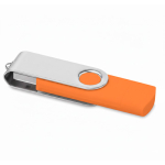 Memoria USB su misura con doppia connessione USB e Micro-USB color arancione